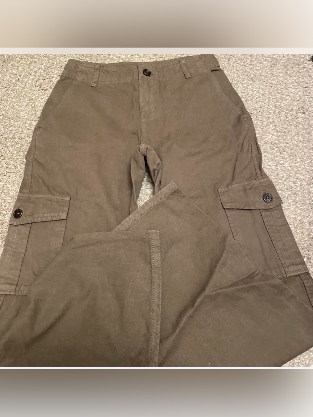 Brandy Melville Olive Green Cargo Trousers